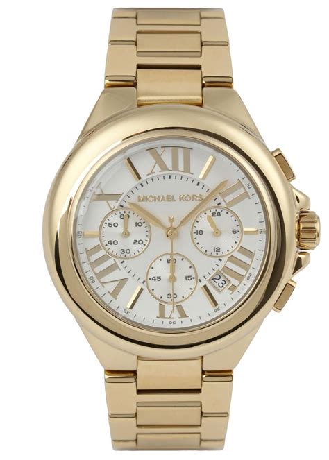 chronograph damen gold xl michael kors|Michael Kors gold tone watch.